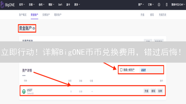立即行动！详解BigONE币币兑换费用，错过后悔！