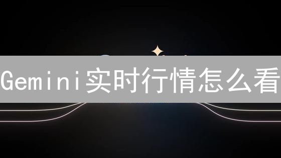 Gemini实时行情怎么看？新手快速掌握指南与交易技巧