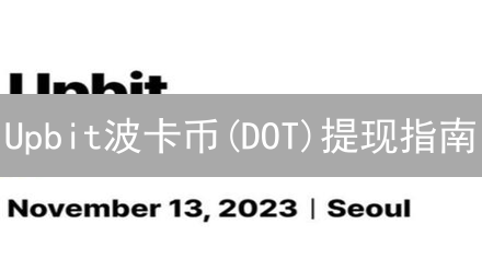Upbit波卡币(DOT)提现指南：新手必看！避坑攻略+专家建议